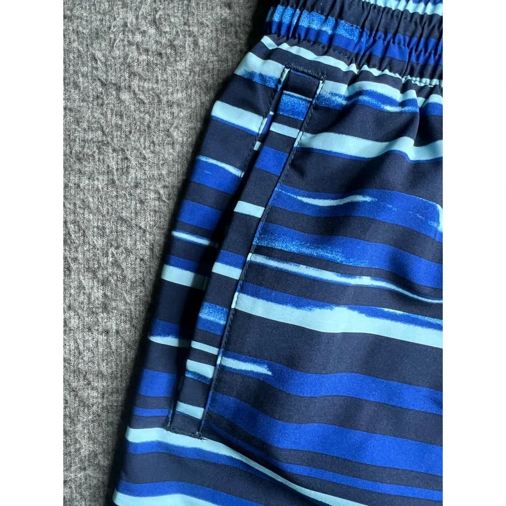 Nike Mens Swim Volley Shorts Blue Ombre Striped Trunks NESSD545-440 Small NWT